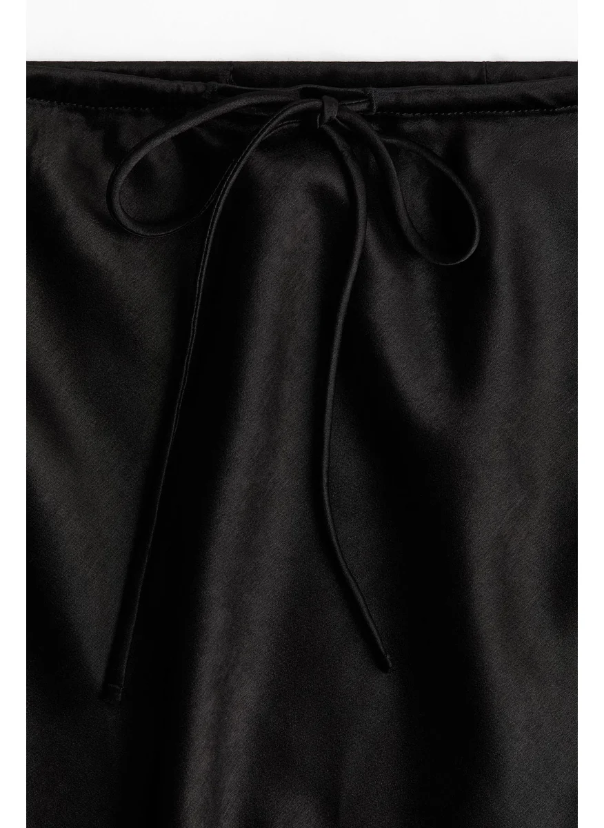 اتش اند ام Satin Drawstring Skirt