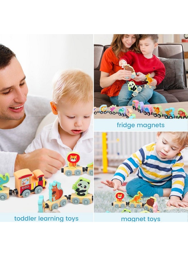 LovesTown Magnetic Train Set for Toddlers, Montessori Learning Toys, Magnet Cars with Animals - Image 3