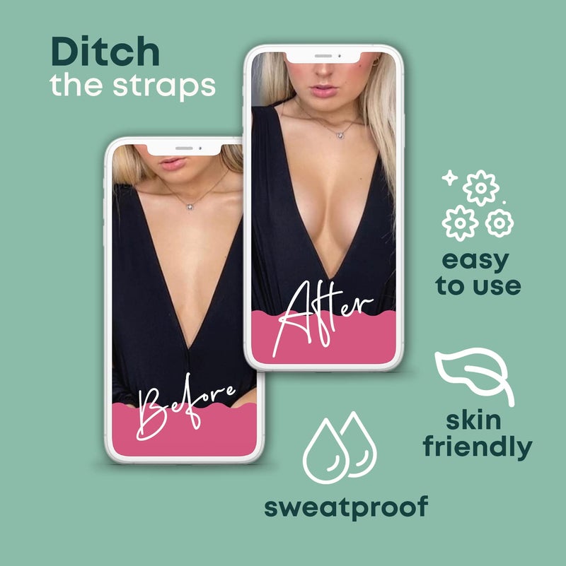 Risque Beaute RisquÃ© Boob Tape Boobtape for Breast Lift | Includes Nipple Covers | Body Tape for Push up & Shape | Works Great with Sticky Bra Backless Bra or Strapless Bra | Waterproof Sweat-Proof Beige - Image 3