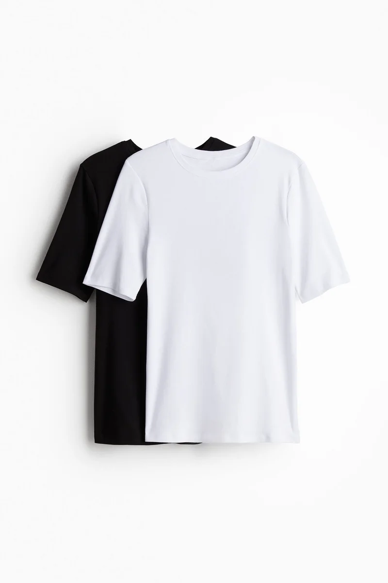 اتش اند ام MAMA 2-pack ribbed T-shirts