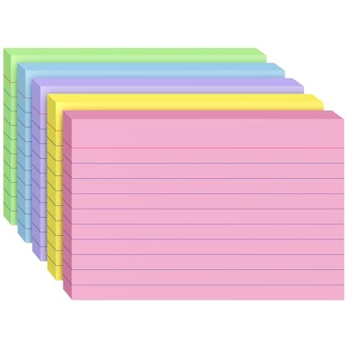 Ciphyfee Index Cards 4x6, 200 Sheets, Ruled Color Flash Cards for Effective Studying and Note-Taking, Premium Note Cards, Essential School Supplies for College & Office, Home Organization & Study Supplies - Image 1