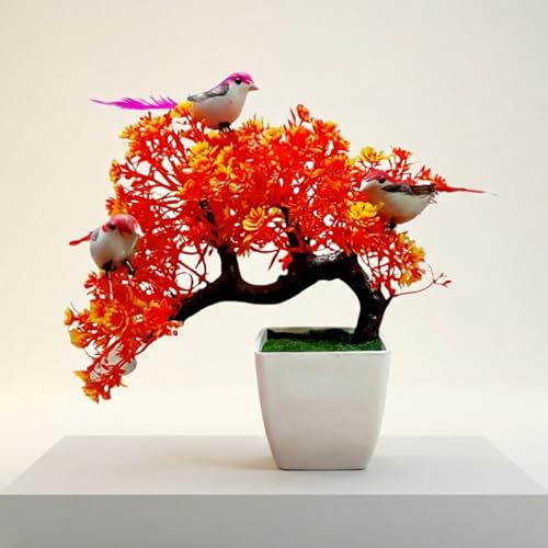 Dekorly Artificial Bonsai Plants with Pot, Bedroom Living Room Decor, Home Office, Tabletop Top Working Desk, Festival Decor Houseawarming (Design-A) - Image 1