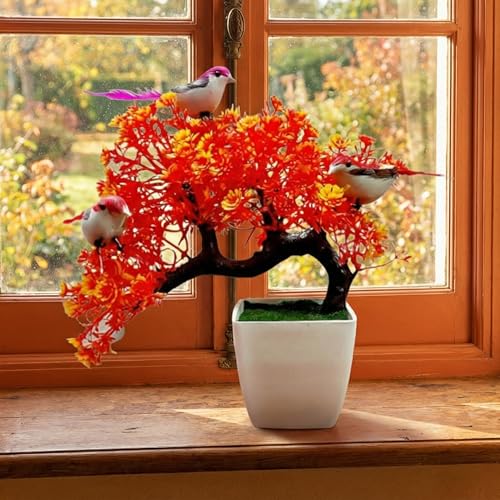 Dekorly Artificial Bonsai Plants with Pot, Bedroom Living Room Decor, Home Office, Tabletop Top Working Desk, Festival Decor Houseawarming (Design-A) - Image 2