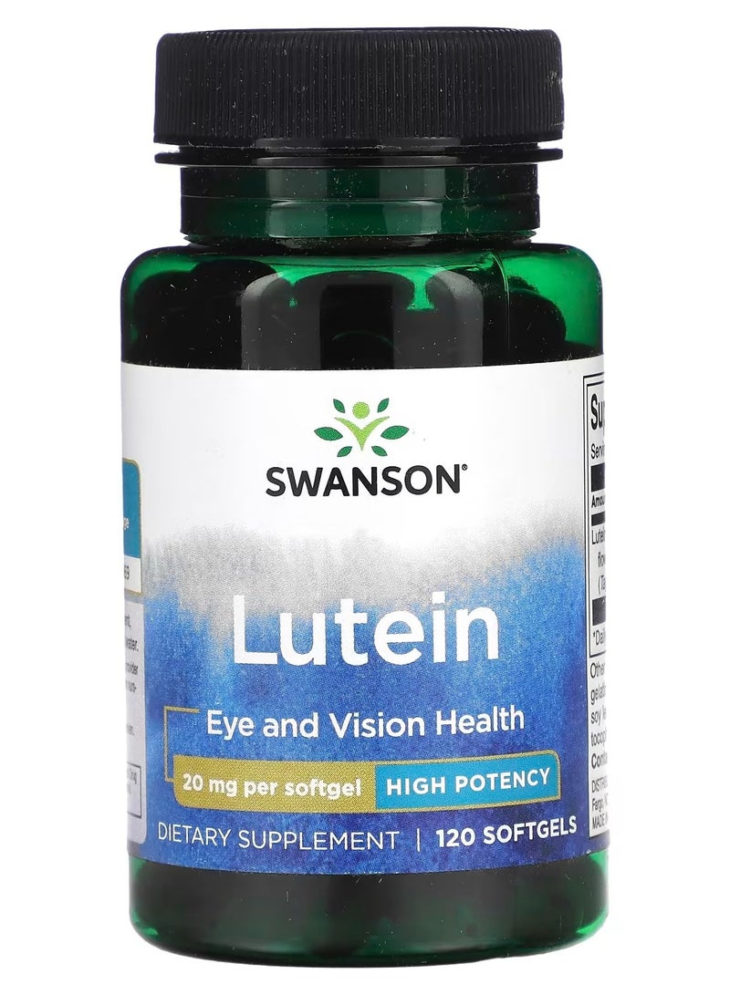 Swanson, Lutein, High Potency, 20 mg, 120 Softgels