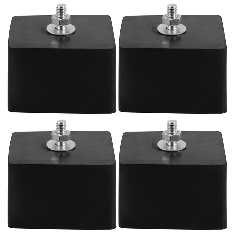 4Pcs Black Rubber Anti Vibration Mounting Pads for Mini Split AC Outdoor Units - Image 1