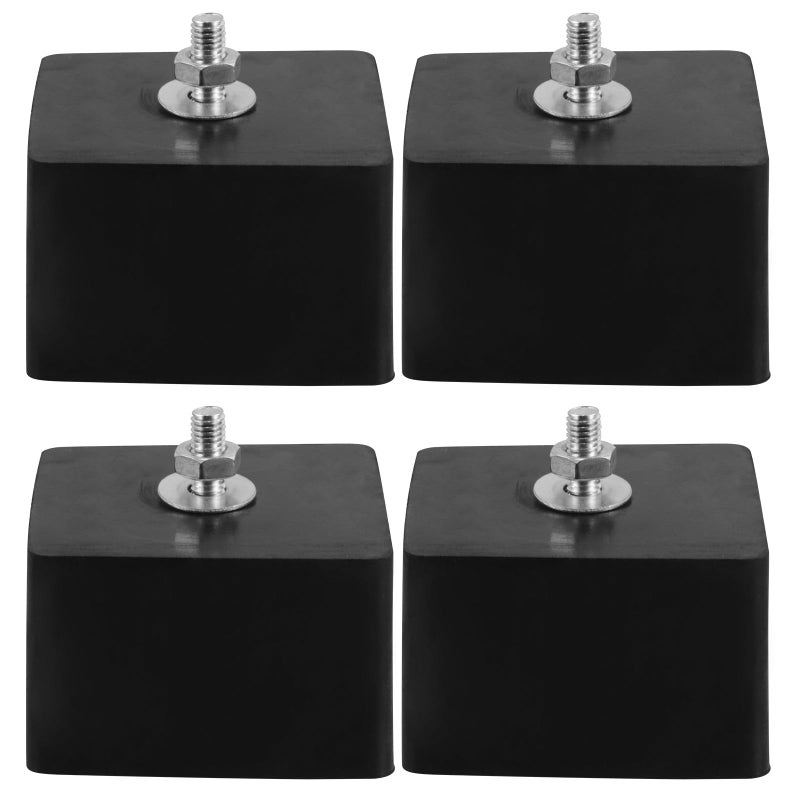 4Pcs Black Rubber Anti Vibration Mounting Pads for Mini Split AC Outdoor Units - Image 2