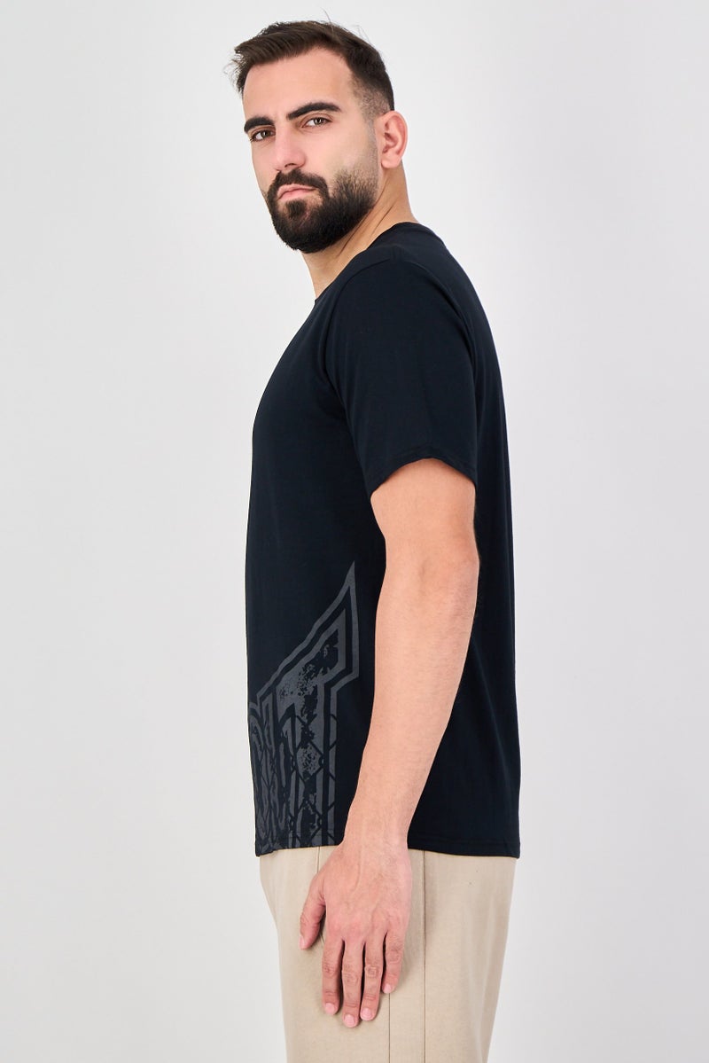 TapouT Men Sportswear Fit Short Sleeve Outdoor T-Shirt, Black - Image 2