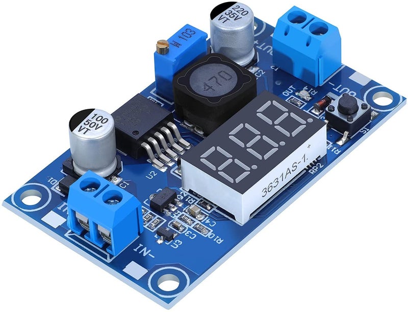 REES52 REES52 LM2596S DCDC Buck Converter DIY 440V to 12537V StepDown Regulator Power Module Volt Stabilizer with LED Voltmeter Display - Image 2