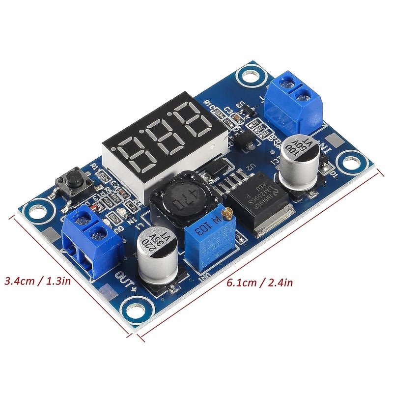 REES52 REES52 LM2596S DCDC Buck Converter DIY 440V to 12537V StepDown Regulator Power Module Volt Stabilizer with LED Voltmeter Display - Image 5
