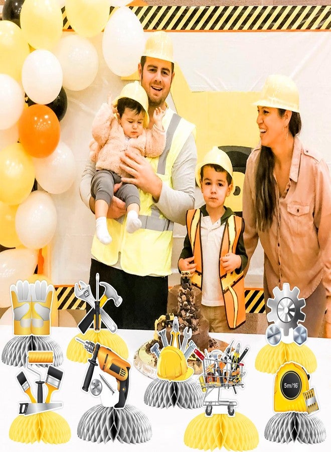 Cheereveal 8-Piece Tools Honeycomb Centerpieces - Tools Theme Party Decorations, Boys' Birthday Party & Baby Shower Supplies - Image 4