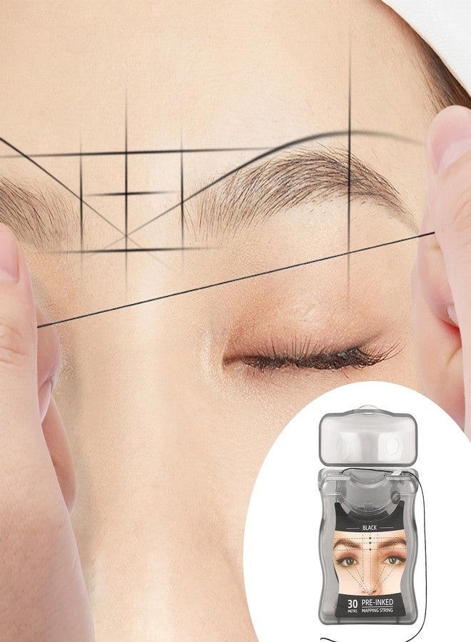 أتوموس خيط رسم الحواجب من أتوموس، قطعتان، مُعبأتان مسبقًا بالحبر، طول 30 مترًا (98 قدمًا)، خيط مايكروبليدينغ لتحديد الحواجب، خيط قياس أسود لمكياج الحواجب - Image 5