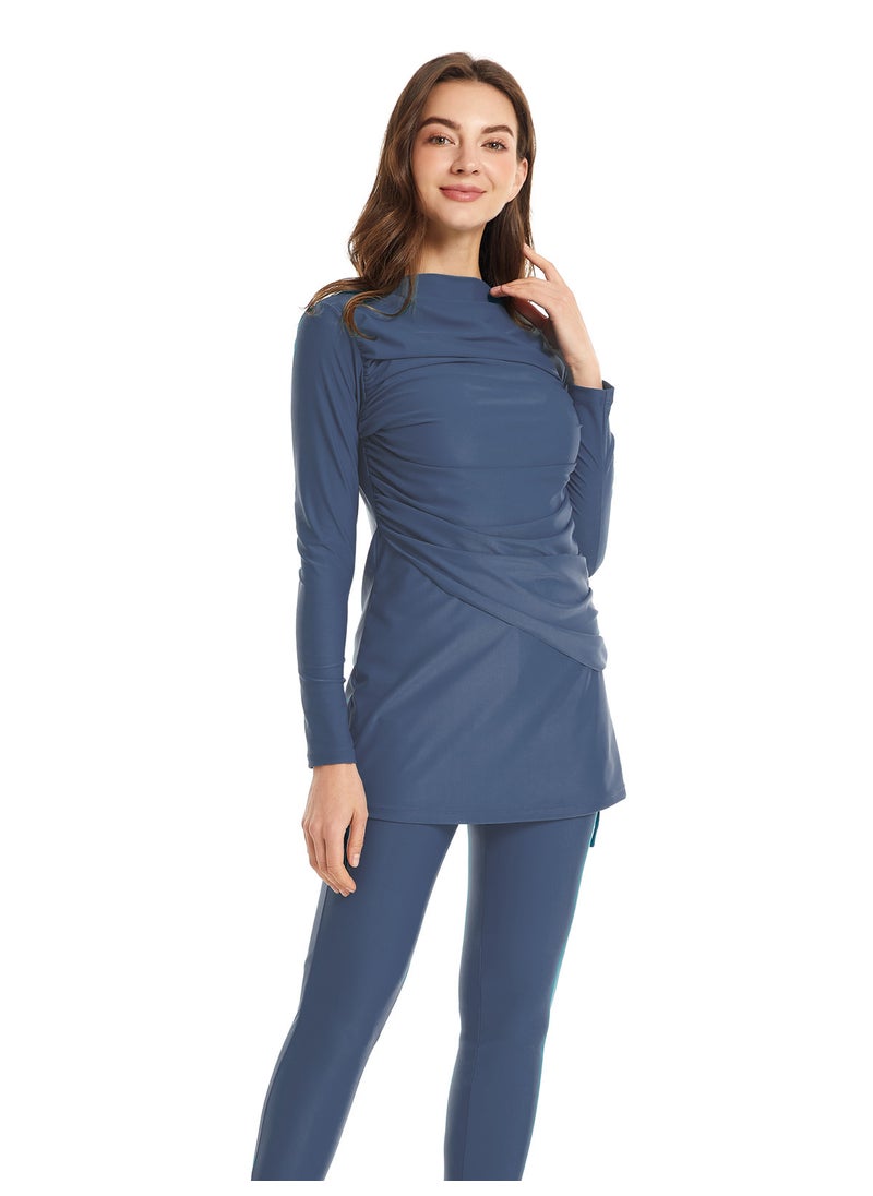 Generic - 2024 New Muslim Swimwear Conservative Ladies Burkini fog blue - Image 1