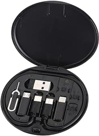JZS USB Cable Conversion Storage Box USB Charging Adapter Cable Kit Conversion Set USB A & Type C to Male Micro/Type C/Lightning, Data Transfer, Card Storage, Tray Eject Pin, Phone Holder(Black) - pzsku/ZDD0D1B2A98E344395CCCZ/45/_/1720390161/8004c7fc-558e-49eb-a5de-b519f3eac076