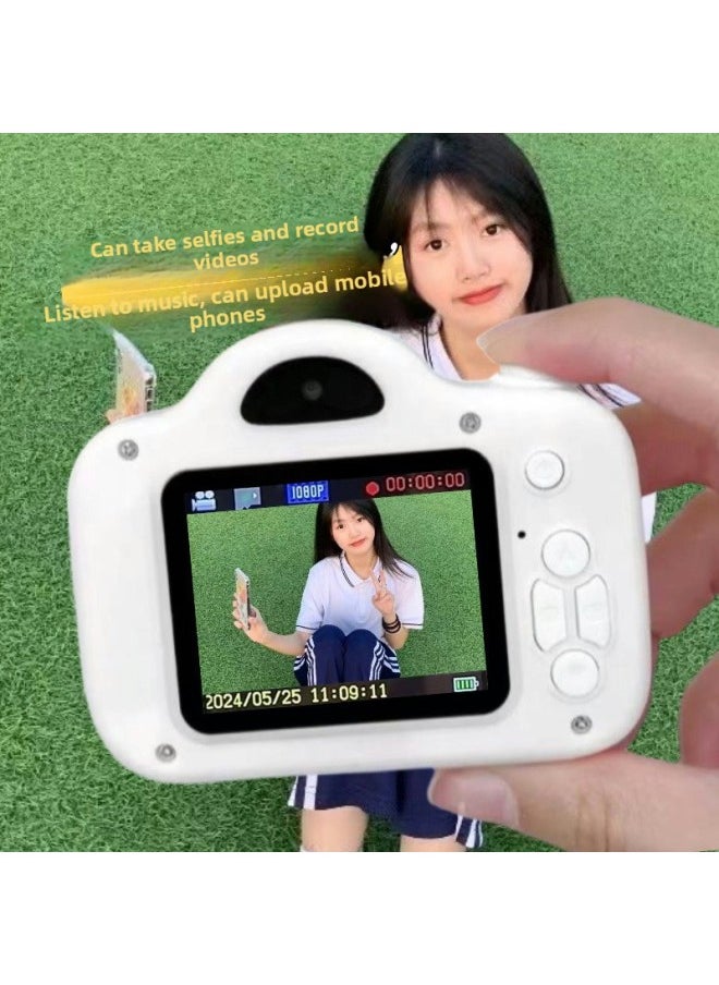 Generic Cute Children's High-definition Dual-camera Digital Camera Campus Students Can Take Photos To Upload Mobile Phone Travel Record Camera-Body Color:Function [video/music/selfie/game/filter] Yellow-high-speed Card 8g [can Take 450 Photos] + Giveaways  - Image 2