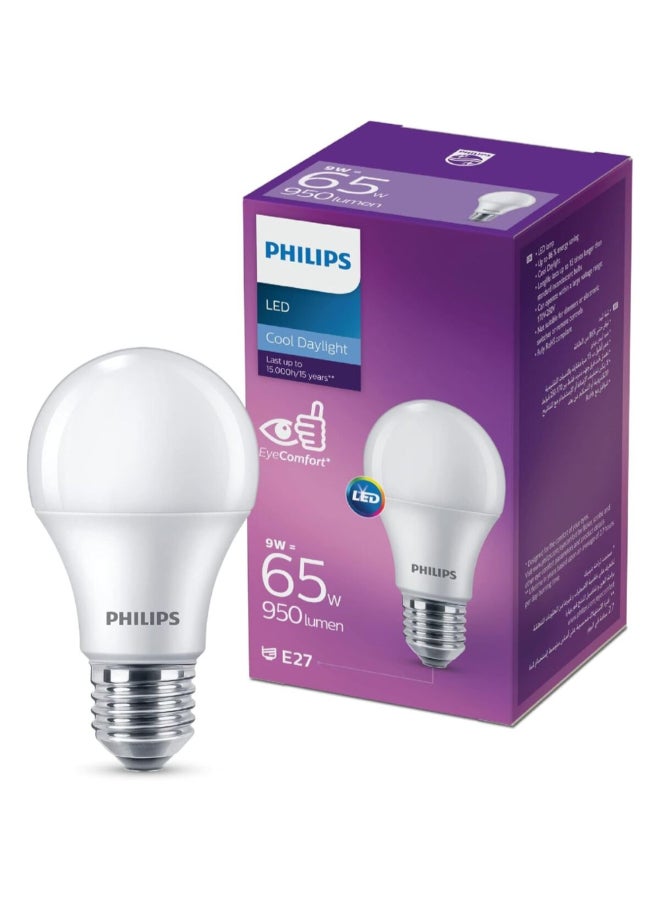 فيليبس مصباح LED E27 بقدرة 9 واط و950 لومن ضوء نهاري بارد 10.7 × 6.1 × 6.1 سم PHI-929002299484 - Image 1