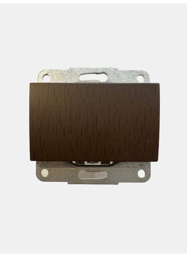 Demirbağ Switch Recessed Wood Walnut 300100 (Frameless) (2 Pieces)  - Image 1