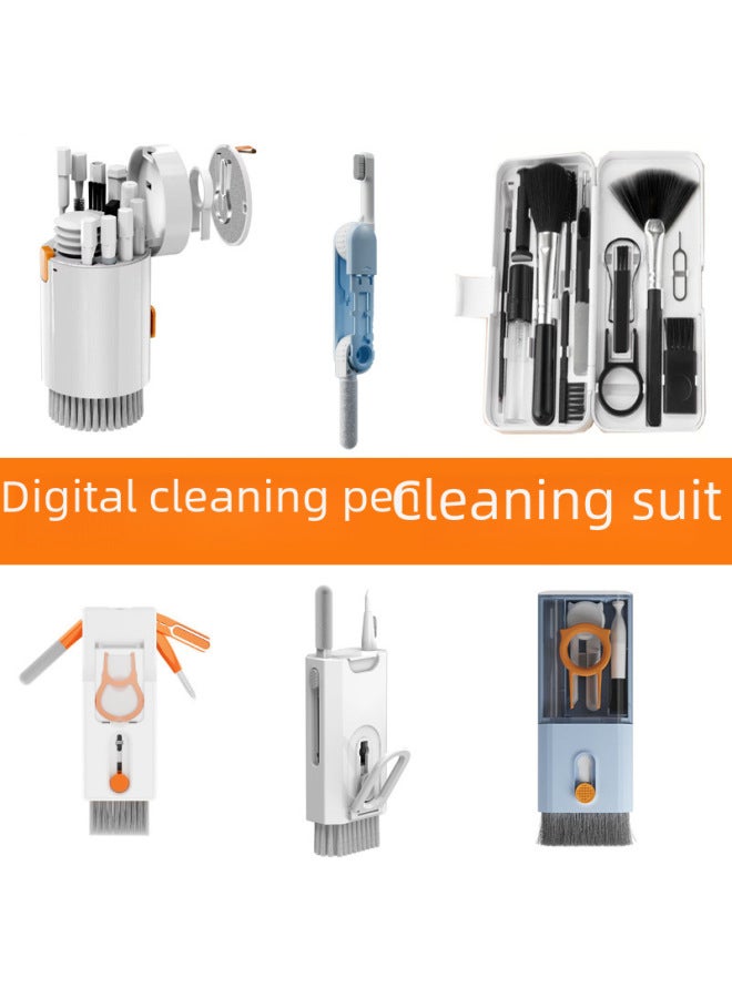 Second Generation Laptop Computer Cleaning Kit Earphone Cleaning Pen Mobile Phone God Keyboard Camera Brush-Color:Q20-white -20 In 1 (without Liquid) - Image 2