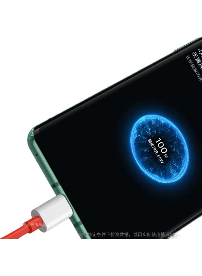 Win Potential Yingqian Compatible Dual-Head Type-C Charging Cable, 65W Fast Charging, 1+8T/9/9R/9Rt/9Pro, 8/9 Pd Charger Cable, Compatible With Samsung And Lenovo Phones - Image 1