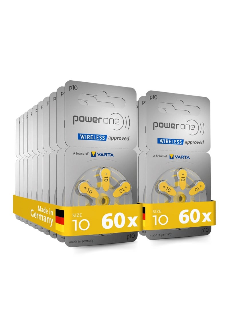 PowerOne 120-Pieces Powerone Wireless Approved (Size 10) Hearing Aid 1.45V Batteries