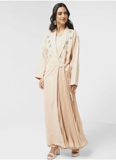 hayas closet Embellished Tie Detail Abaya  - Image 1
