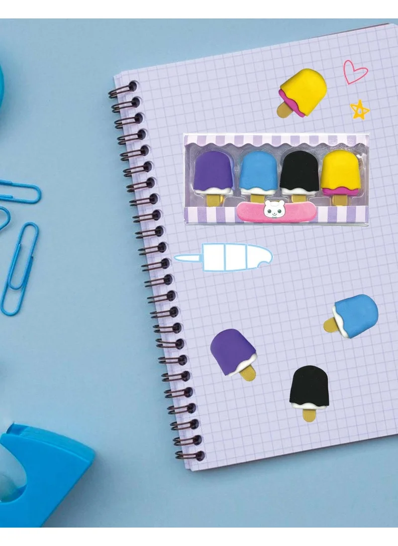 Kağıt Gemi Dükkan 4 Piece Ice Cream Eraser