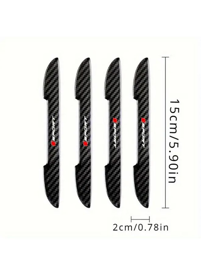 4 Pcs Car Door Protector Strips Carbon Fiber Texture Scratch Resistant - Image 5