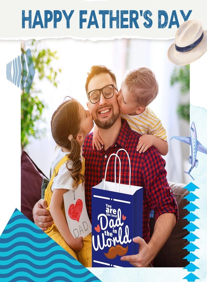 Engrowtic 48 Pieces Father's Day Paper Gift Bags Bulk Happy Father's Day Party Favors Bags Dad Treat Bags Suit Goodie Bags for Father's Day Party Favors Supplies - Image 4