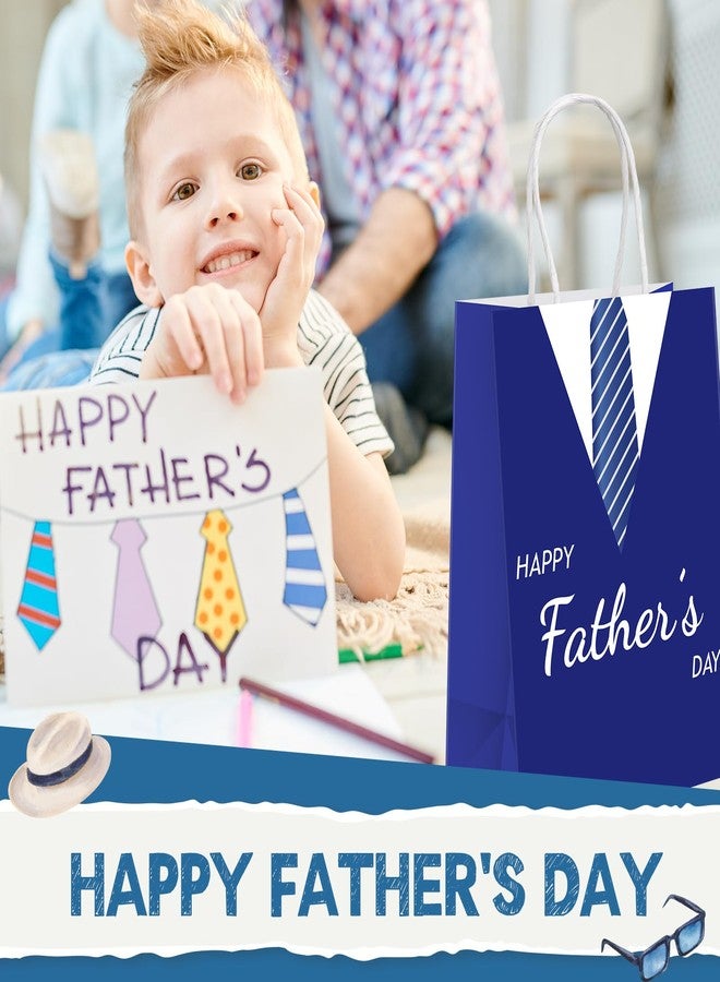 Engrowtic 48 Pieces Father's Day Paper Gift Bags Bulk Happy Father's Day Party Favors Bags Dad Treat Bags Suit Goodie Bags for Father's Day Party Favors Supplies - Image 2