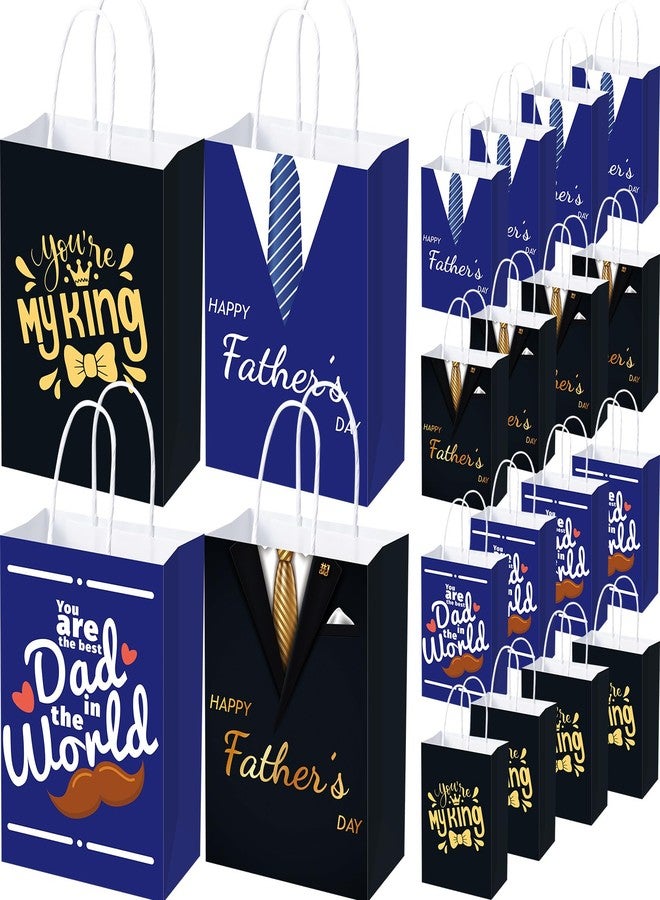Engrowtic 48 Pieces Father's Day Paper Gift Bags Bulk Happy Father's Day Party Favors Bags Dad Treat Bags Suit Goodie Bags for Father's Day Party Favors Supplies - Image 1