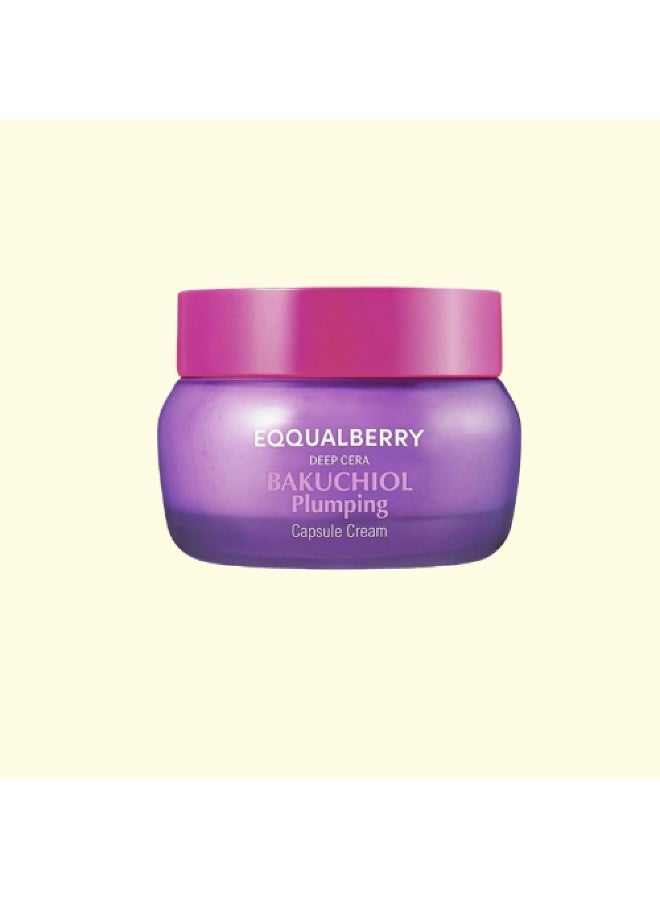eqqualberry Bakuchiol Plumping Capsule Cream – Retinol Alternative Moisturizer for Firming and Pore Care with 99% Pure Bakuchiol, 5 Types of Collagen & Ceramide Complex, 1.69 fl.oz / 50ml - Image 3