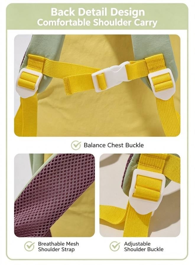 Kids Bear Kindergarten Backpack – Lightweight Large Capacity Spine-Protective Waterproof Wear-Resistant Breathable Parent-Child Outing School Supplies - Image 4