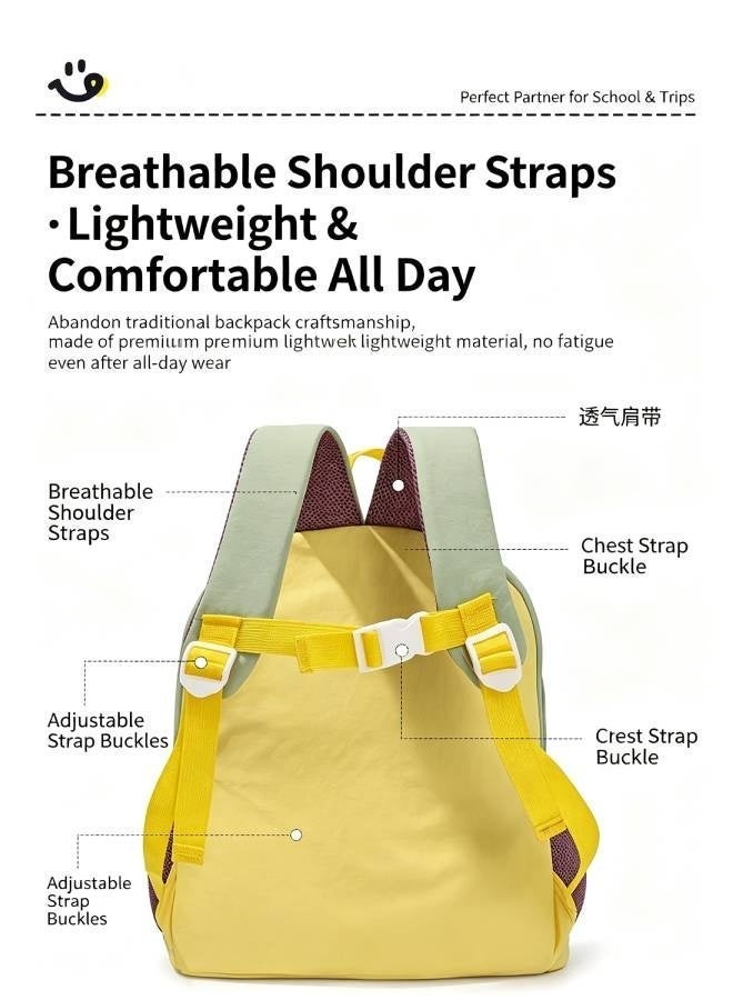 Kids Bear Kindergarten Backpack – Lightweight Large Capacity Spine-Protective Waterproof Wear-Resistant Breathable Parent-Child Outing School Supplies - Image 3