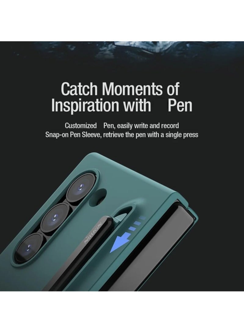 General Case Compatible with Samsung Galaxy Z Fold 6 5G 2024, Soft Liquid Silicone Back Cover Anti-fingerprint Protective Case with Stylus Pen for Samsung Galaxy Z Fold6  - Image 3