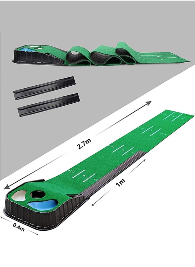 Garlo Premium Golf Putting Mat with Auto Ball Return - True Roll Surface with Advanced Alignment Guides Golf Putting Green, Game Practice Golf Gifts for Home, Office, Backyard  - Image 3