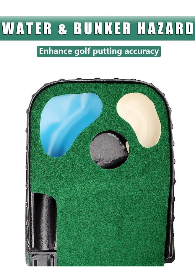Garlo Premium Golf Putting Mat with Auto Ball Return - True Roll Surface with Advanced Alignment Guides Golf Putting Green, Game Practice Golf Gifts for Home, Office, Backyard  - Image 4