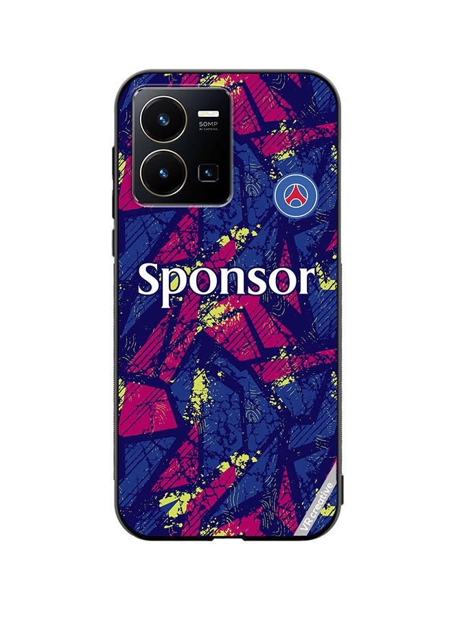 VR CREATIVE Protective Case Cover For Vivo Y35 Jersey Design Multicolour 