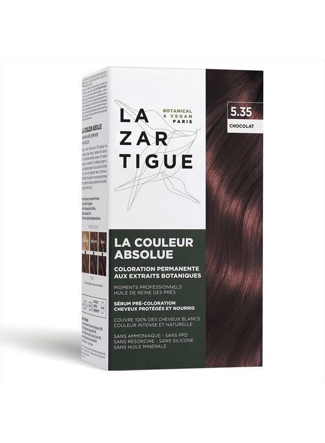Lazartigue La Couleur Absolue 5.35 Chocolate - Made With Professional Pigments And Ingredients That Are Kind To The Scalp - Vegan, Cruelty-Free Color That Is Naturally Good For Hair - 1 Oz - Image 1