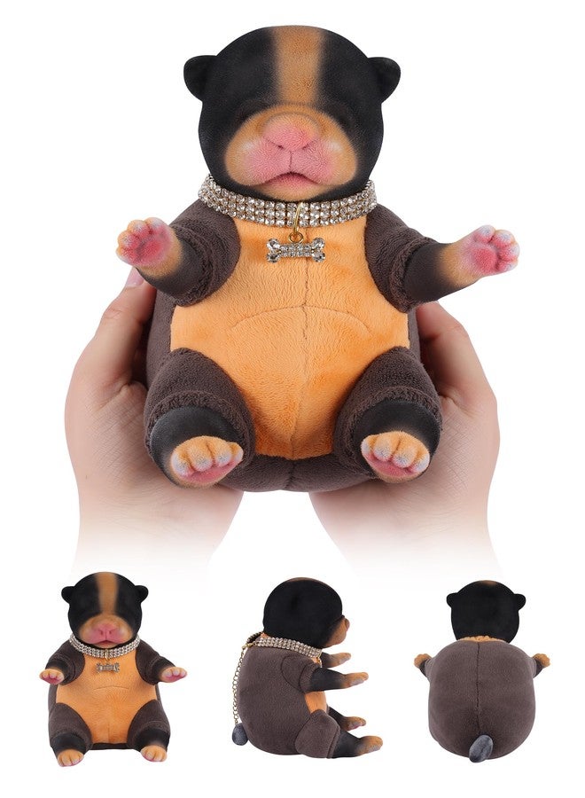 BABESIDE 8 Inch Dog Stuffed Animal, Realistic Sleeping Plush Toy, Soft Cuddly Pet Plush with Collar, Cute Small Puppy Toy for Kids, Girls, Puppy Lovers & Gift Giving - Image 1