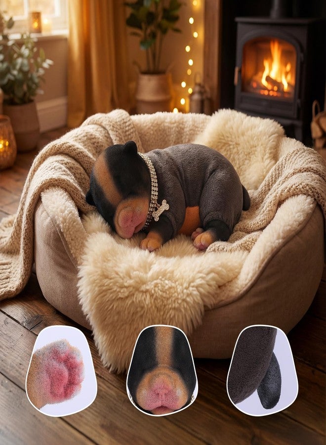 BABESIDE 8 Inch Dog Stuffed Animal, Realistic Sleeping Plush Toy, Soft Cuddly Pet Plush with Collar, Cute Small Puppy Toy for Kids, Girls, Puppy Lovers & Gift Giving - Image 5