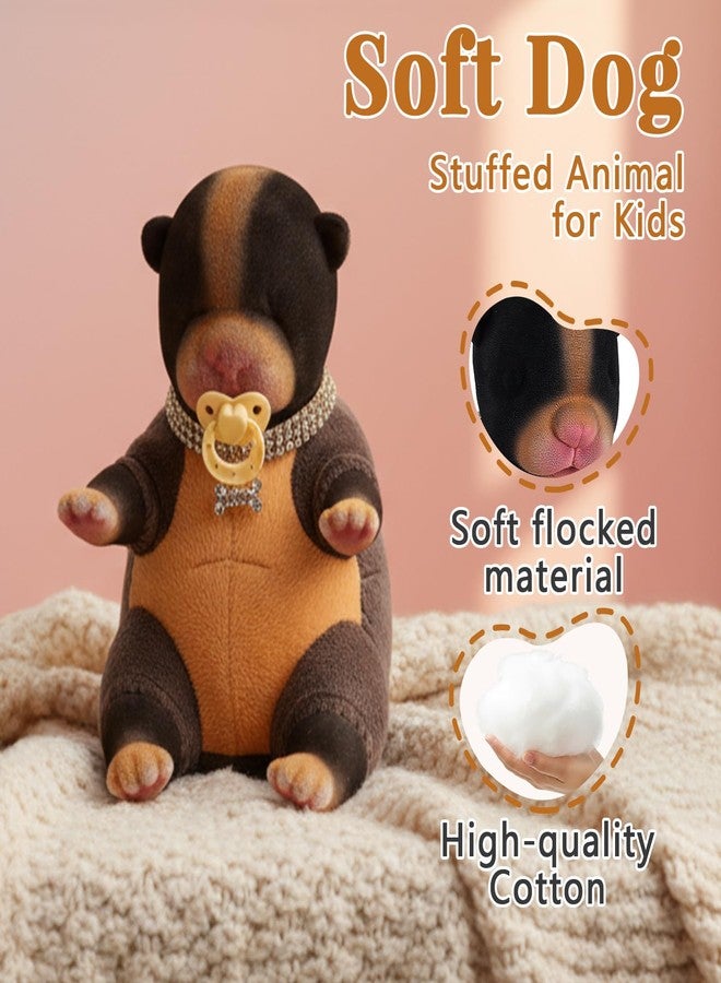 BABESIDE 8 Inch Dog Stuffed Animal, Realistic Sleeping Plush Toy, Soft Cuddly Pet Plush with Collar, Cute Small Puppy Toy for Kids, Girls, Puppy Lovers & Gift Giving - Image 3