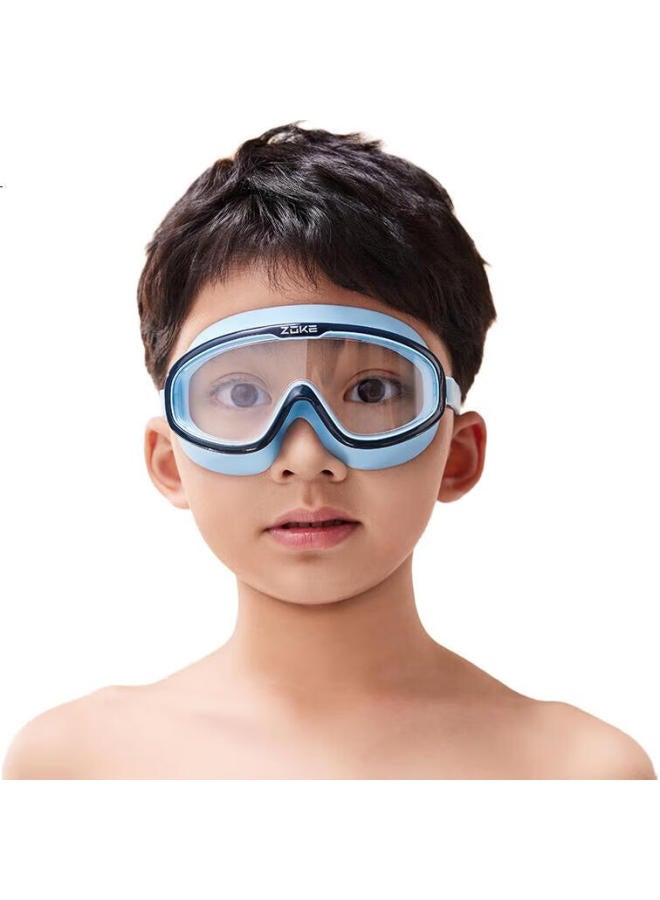 Zoke Kids Large Frame Clear Lens Swim Goggles Comfortable Anti-Fog Waterproof Professional Swimming Goggles 619502106-13 - Image 1
