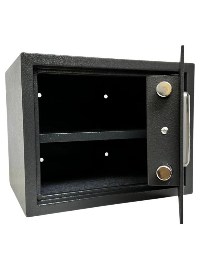 LOTFY GROUP Electronic Digital Safe - Dual Entry Lock Box with 2 Override Keys - Personal Home Safe for Medicine, Jewelry, Handguns, and More by LOTFY GROUP (Dark Gray) ( H30 * W38 * D30 CM )  - Image 3