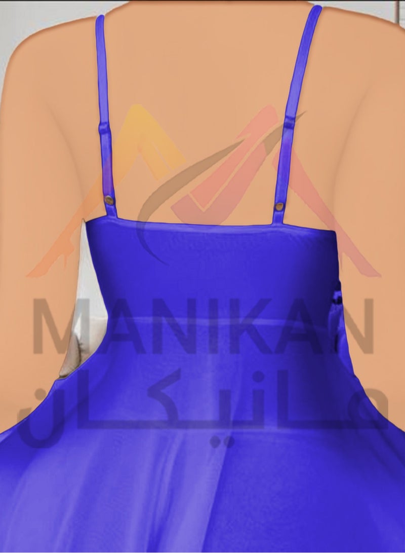 MANIKAN Women's Babydoll Short with Lace Detailing Adjustable Straps and Chest Straps  - Image 2