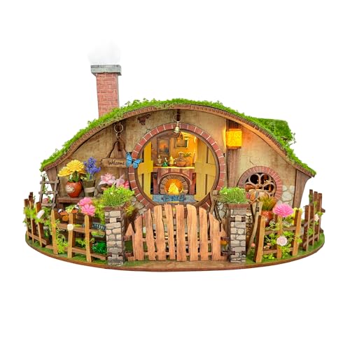 IBOHEYE DIY Miniature House Kit ForestThemed Dollhouse Kit Blind Box Design StressRelief Craft 3D Wooden Puzzles for Adults Teen The Magic Ring House SQ59 - Image 5