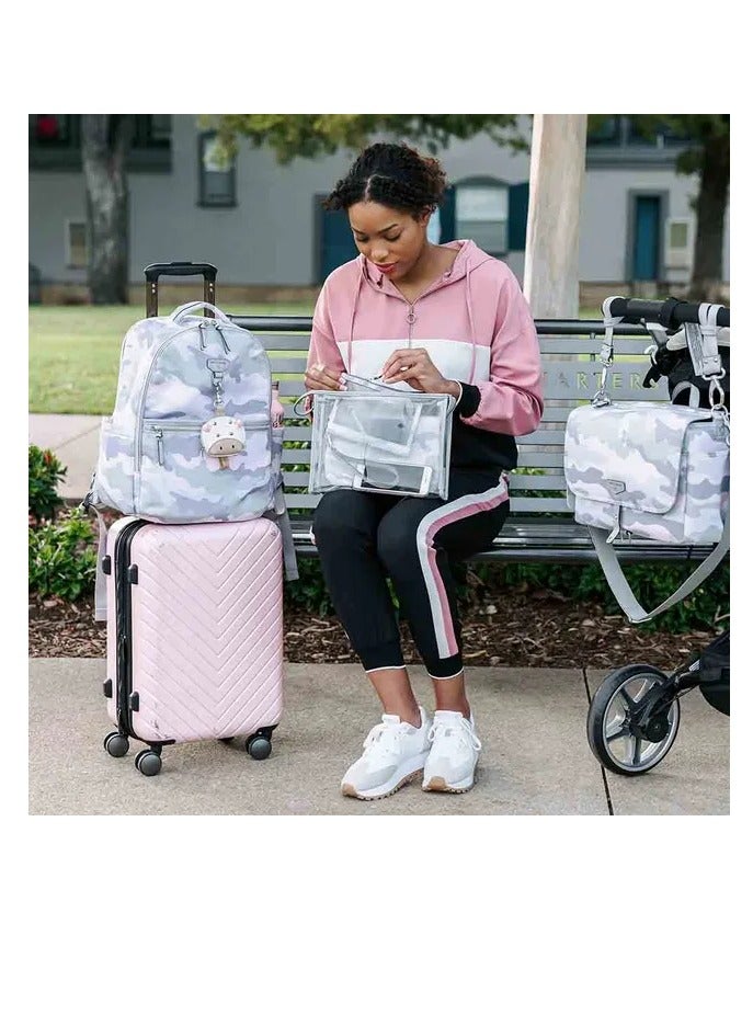 TWELVElittle TWELVElittle 3-In-1 Travel Organiser Pouch Set - Blush Camo  - Image 4
