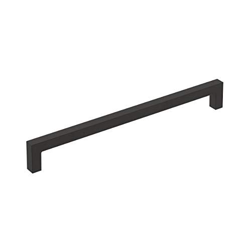 Amerock | Cabinet Pull | Matte Black | 8-13/16 inch (224 mm) Center-to-Center | Monument | 1 Pack | Drawer Pull | Cabinet Handle | Cabinet Hardware - Image 1