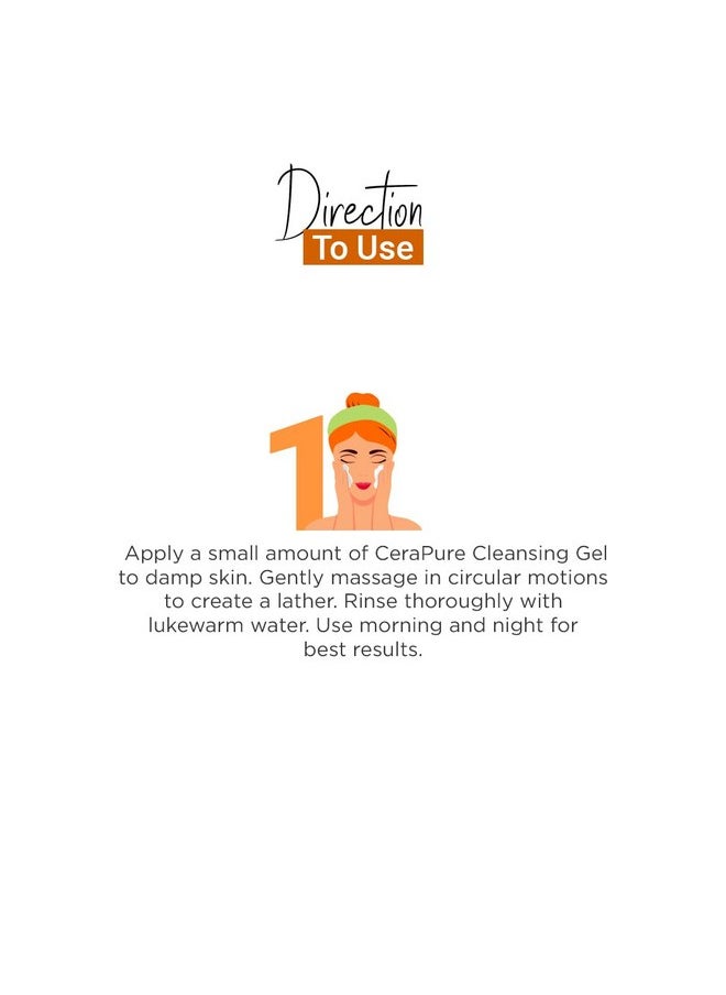 Vedic Line Vedicline CeraPure Cleansing Gel for Balanced & Hydrated Skin With Niacinamide & Hyaluronic Acid for Daily Use 100ml  - Image 4