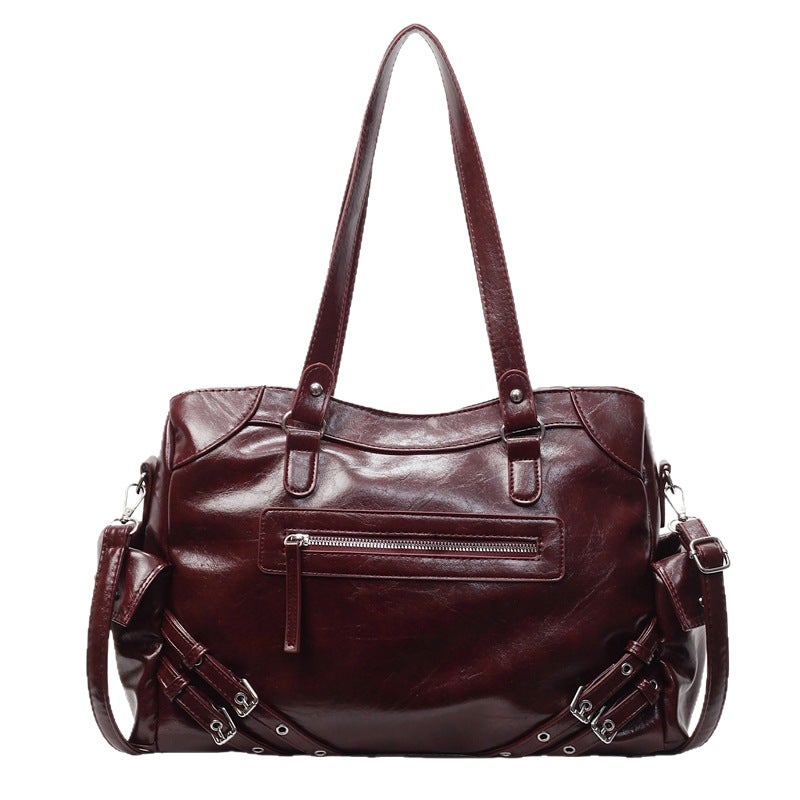 Women's PU Leather Tote Shoulder Bag - Image 4