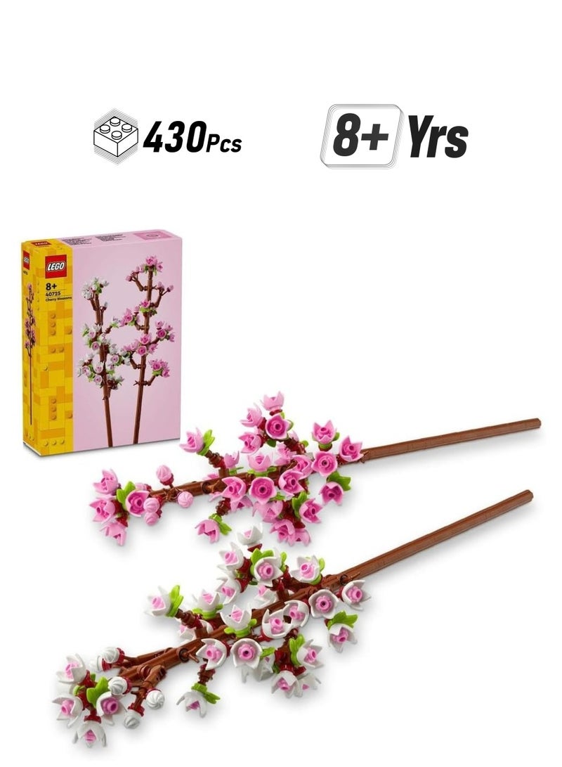 Lego Cherry Blossoms Building Playset 40725 Building Blocks Toy Set; Flowers Botanical Collection - Image 1