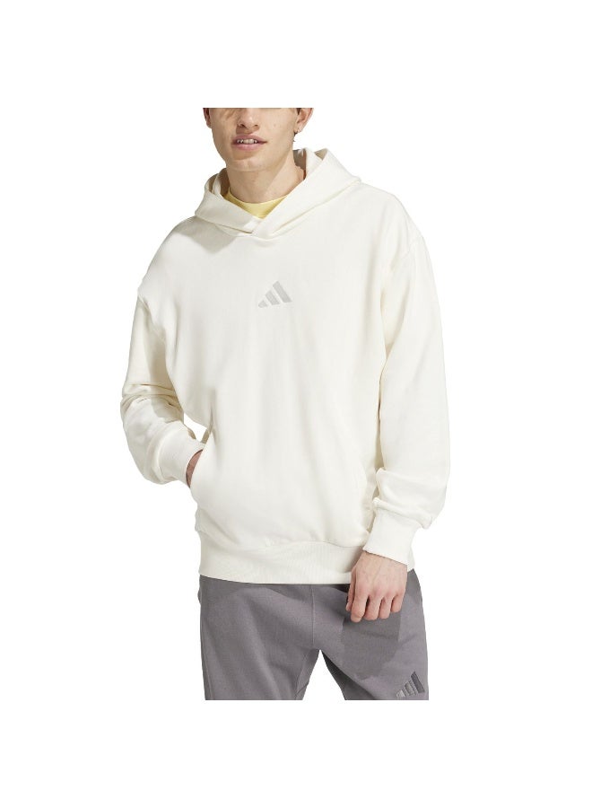 اديداس سويت شيرت بغطاء رأس رجالي أبيض - Image 3